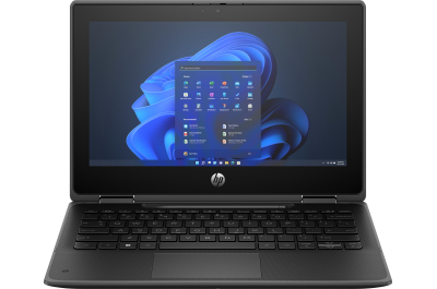 HP Fortis x360 11 G11 Intel® N N100 Laptop 29.5 cm (11.6") Touchscreen Full HD 8 GB LPDDR5-SDRAM 128 GB eUFS Wi-Fi 6E (802.11ax) Windows 11 Pro Black QWERTY